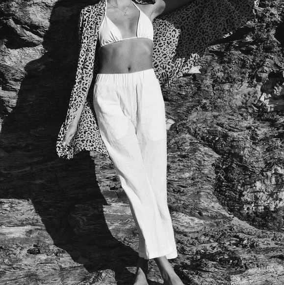 Apriche hand made white flare cropped pants - Picture 4 of 7